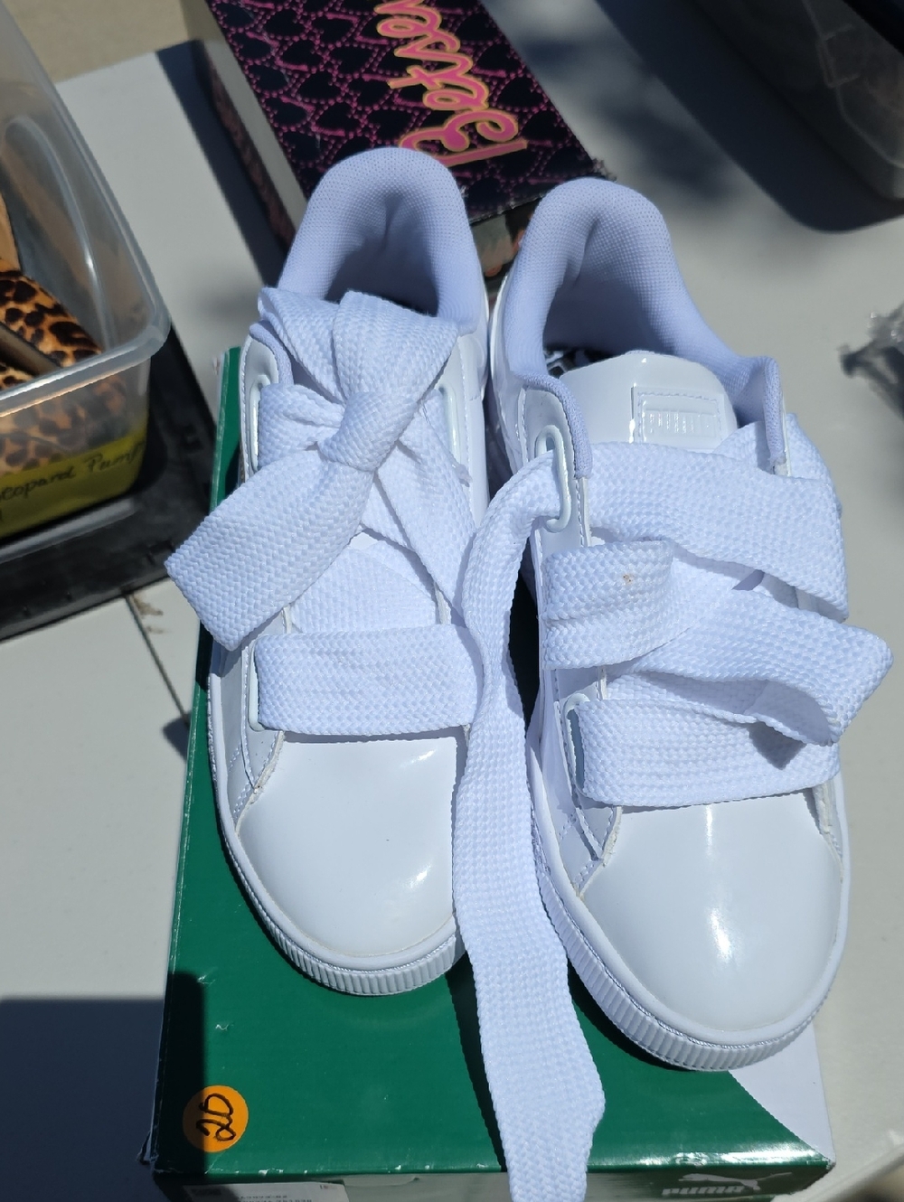 Puma White Lace-Up Sneakers - Classic Casual Style
